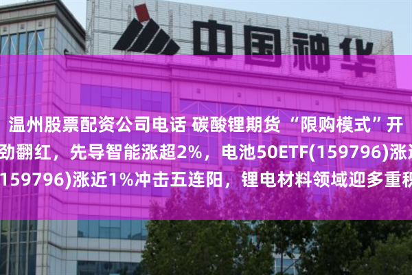 温州股票配资公司电话 碳酸锂期货 “限购模式”开启!电池板块午后强劲翻红,先导智能涨超2%,电池50ETF(159796)涨近1%冲击五连阳,锂电材料领域迎多重积极变化